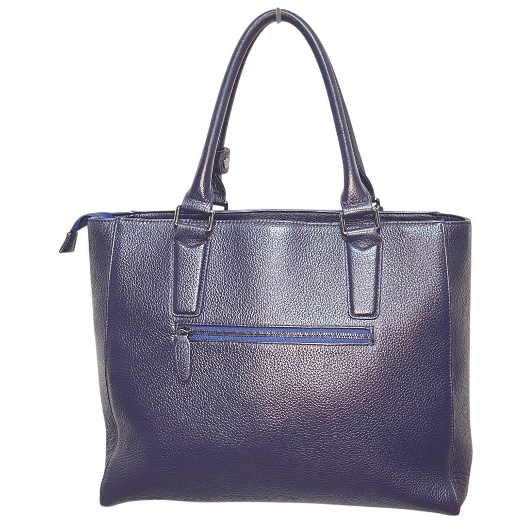 キャサリンハムネット シボ革 トート ビジネスバッグ 大容量 A4可