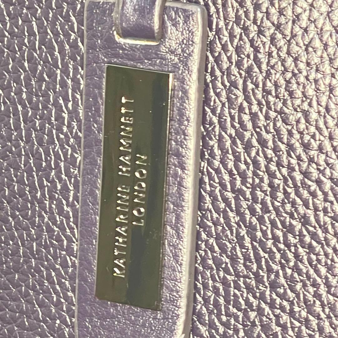 キャサリンハムネット シボ革 トート ビジネスバッグ 大容量 A4可