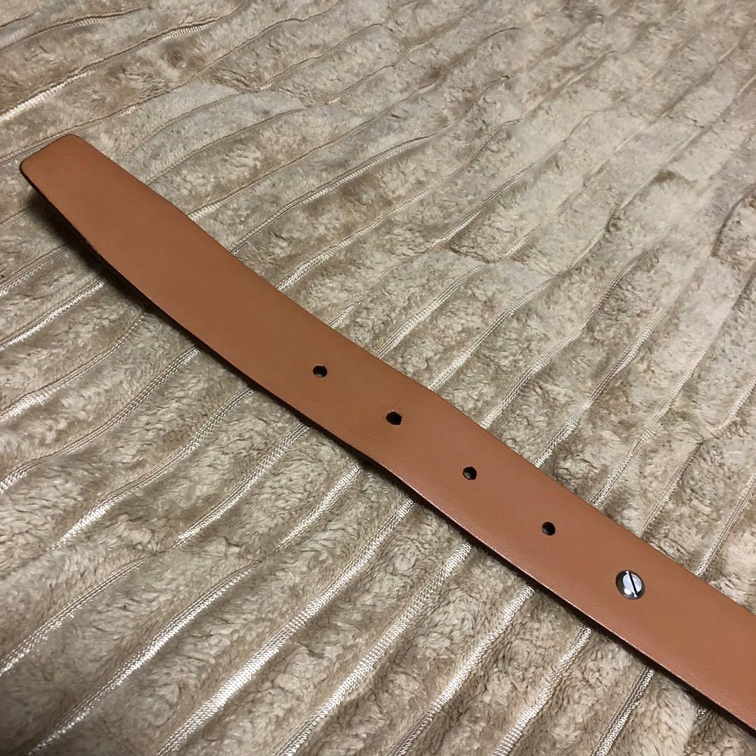 ラルディーニLARDINI本革レザーベルト フラワーピン付/ブラウン85cm