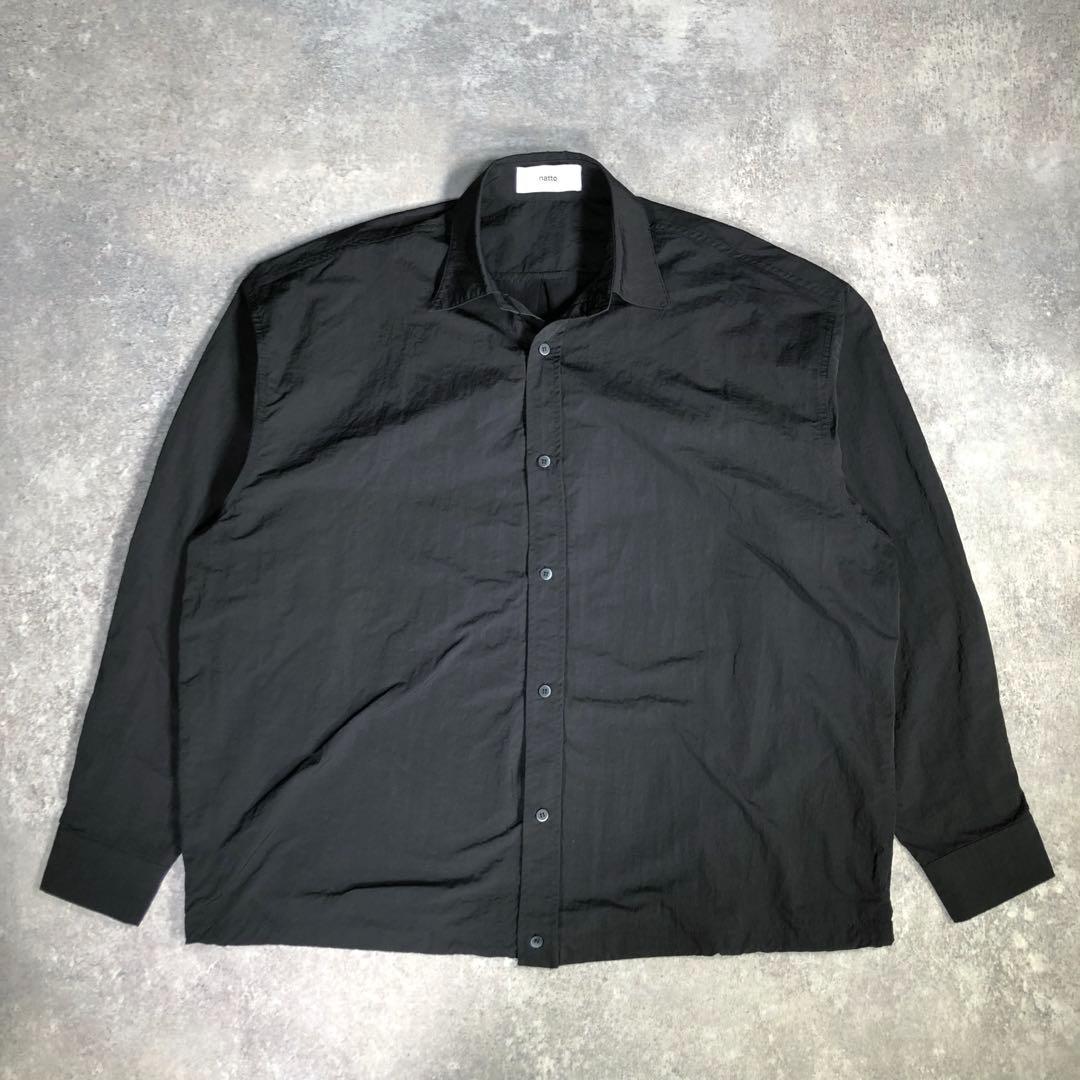 natto ルーズシルエットナイロンシャツセットアップ＜Free ＞黒