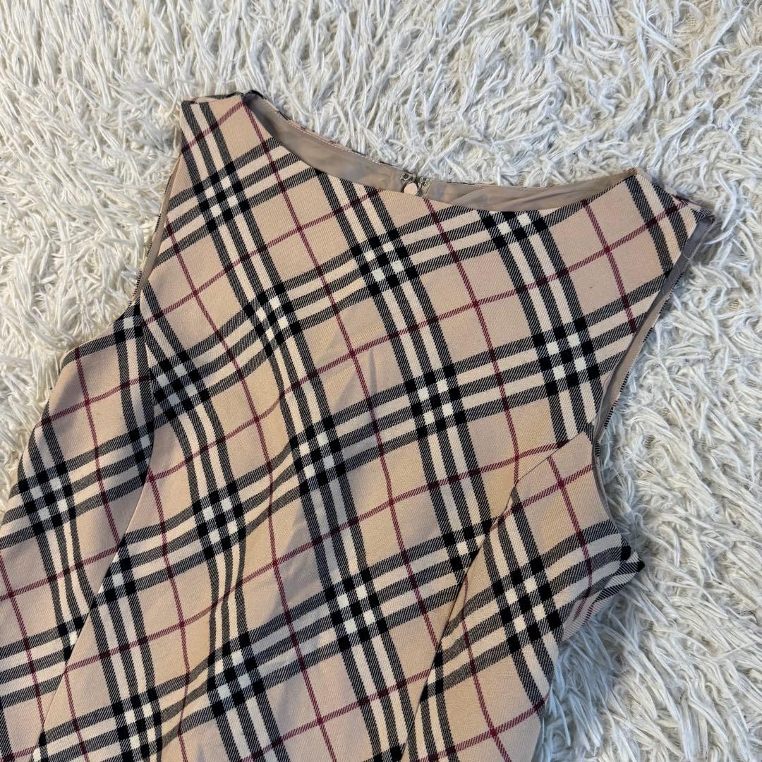 バーバリー　ブルーレーベル　ノバチェック　ノースリーブ　ワンピース　38