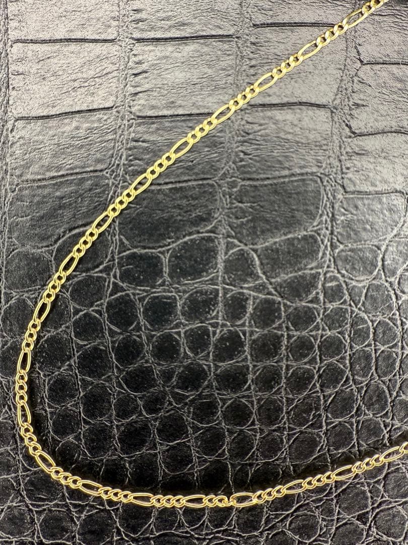 アクセサリー 10K Figaro Necklace 46cm 2mm