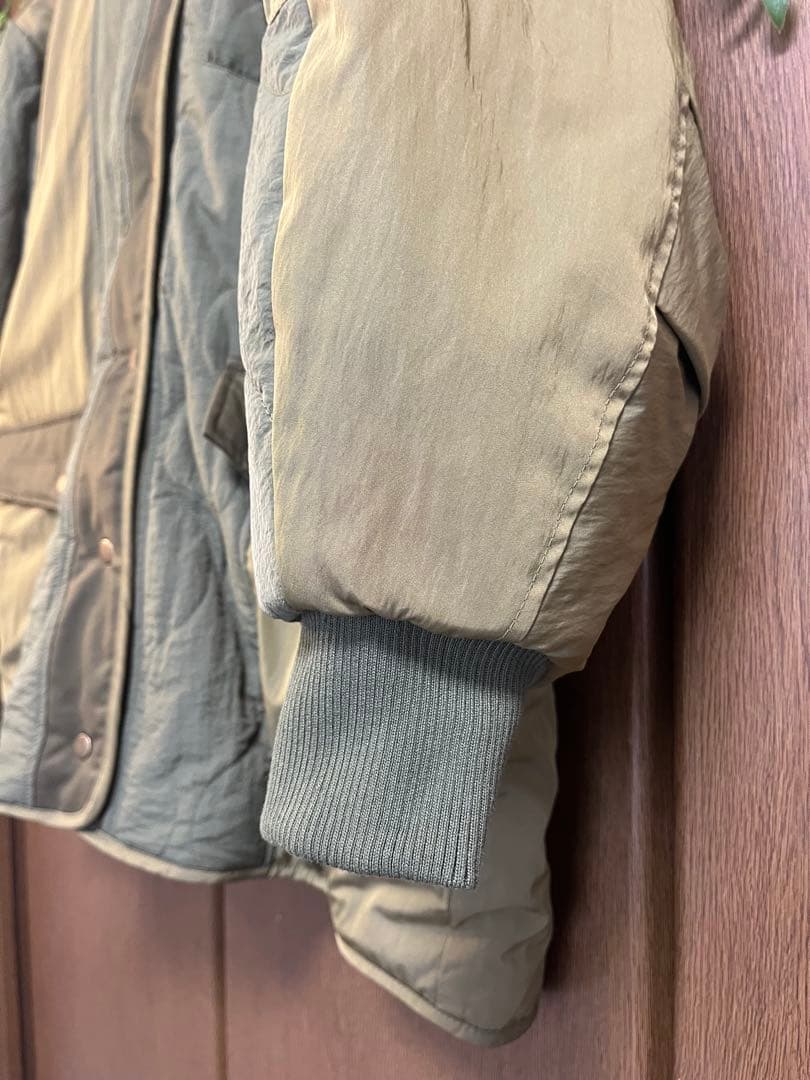 CFT.パッチワーク中綿ミリタリーコート/カーキ