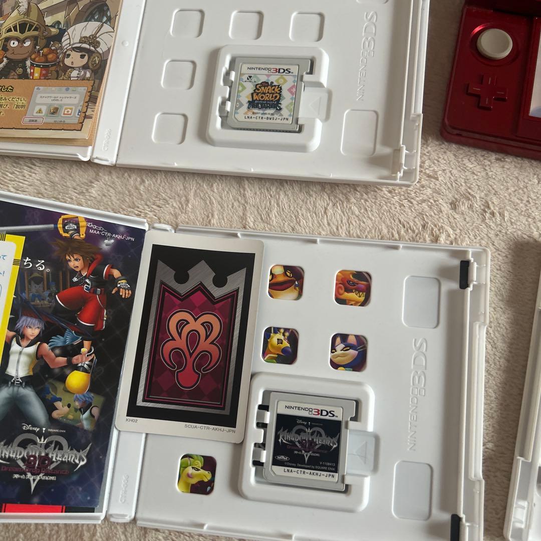 ニンテンドー3DS 赤 ゼルダ・キングダムハーツ・スナックワールドトレジャラーズ