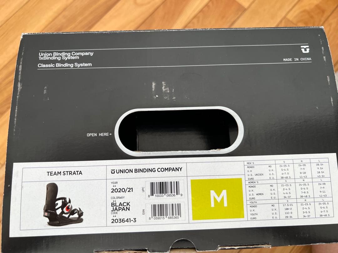 20-21 UNION STRATA改ビンディング ブラック Mサイズ 送料無料