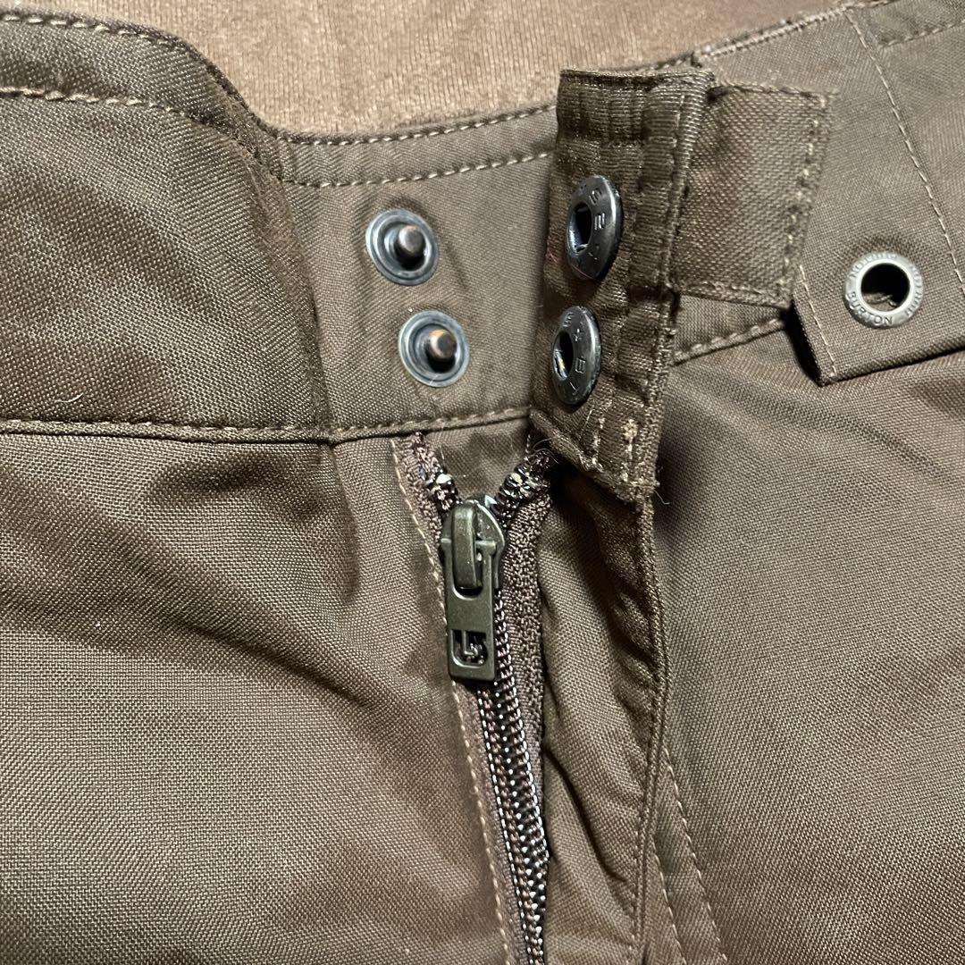 burtonバートンスキーパンツスノーボードウェアズボン下茶色ブラウン刺繍ロゴ