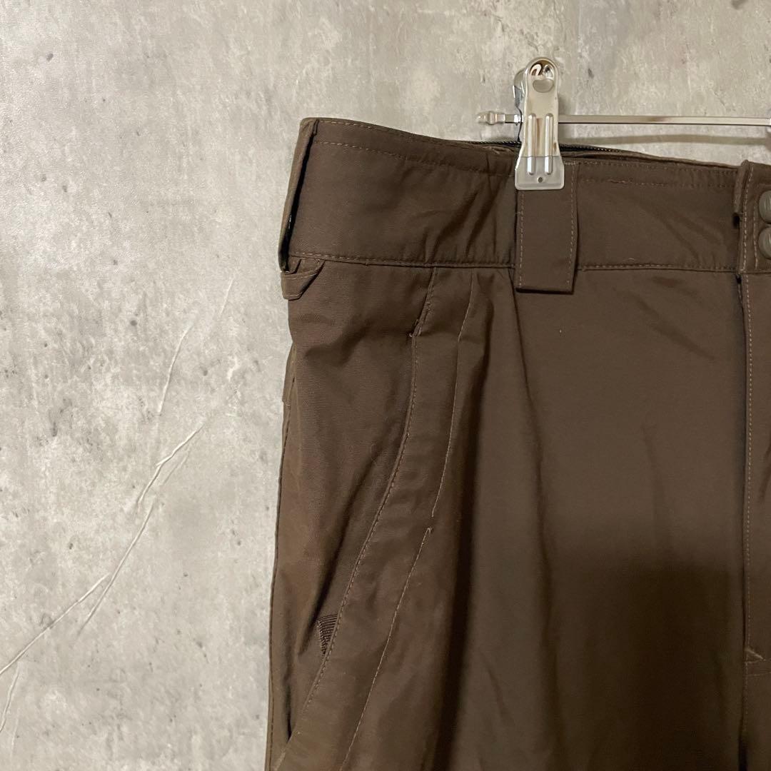 burtonバートンスキーパンツスノーボードウェアズボン下茶色ブラウン刺繍ロゴ