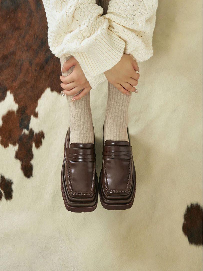 ダーリッチ プラットフォームローファー Lサイズ