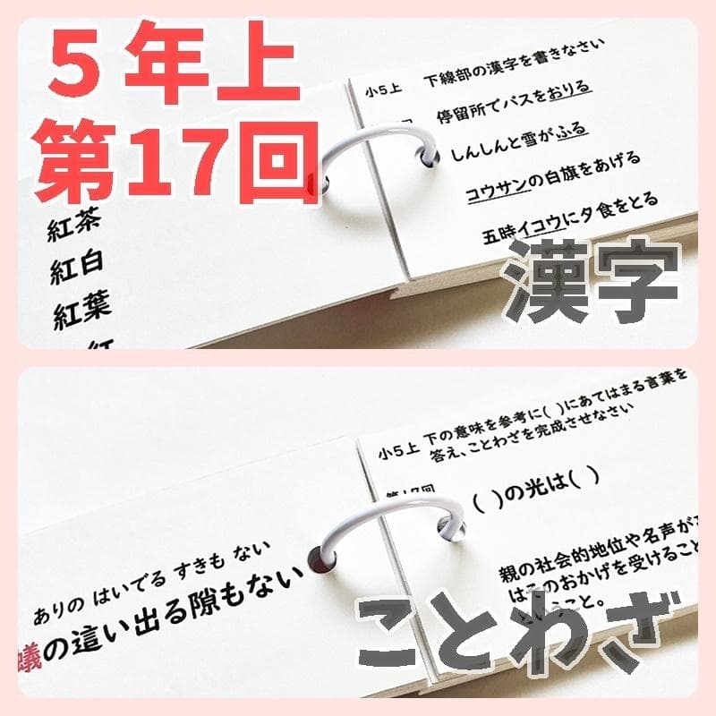 【5K3】予習シリーズ５年上　漢字とことば　第1～19回　組分けテスト　中学受験