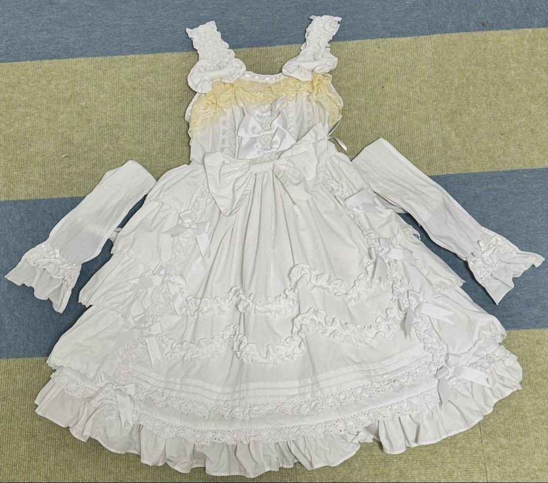 ANDROMEO ホワイト　ジャンパースカート　白ロリ