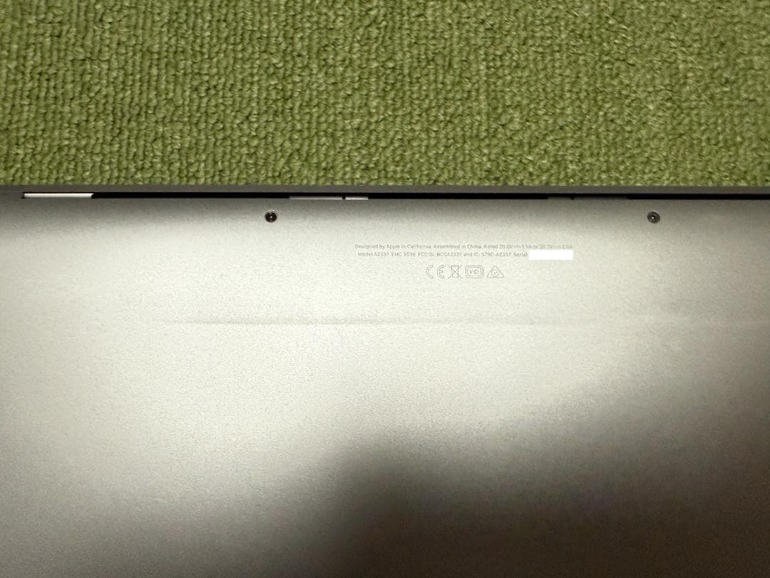 MacBook Air(M1,2020)メモリ16GB,SSD1TB,US配列