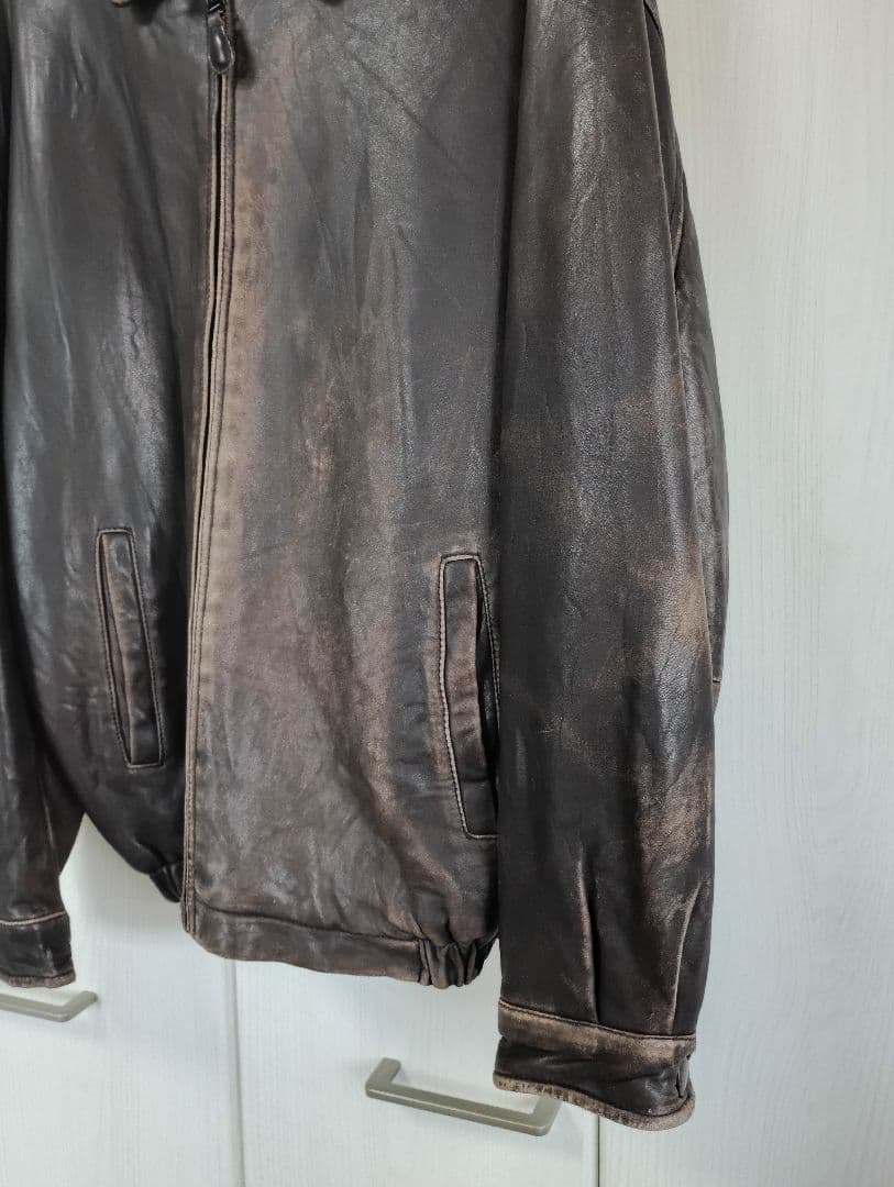 ノーティカ　ダークブラウン レザージャケット