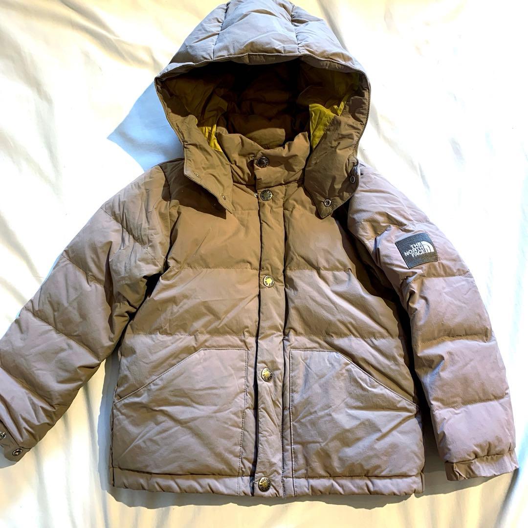 美品 ノースフェイス 110cm ダウンジャケット NORTHFACE ベージュ