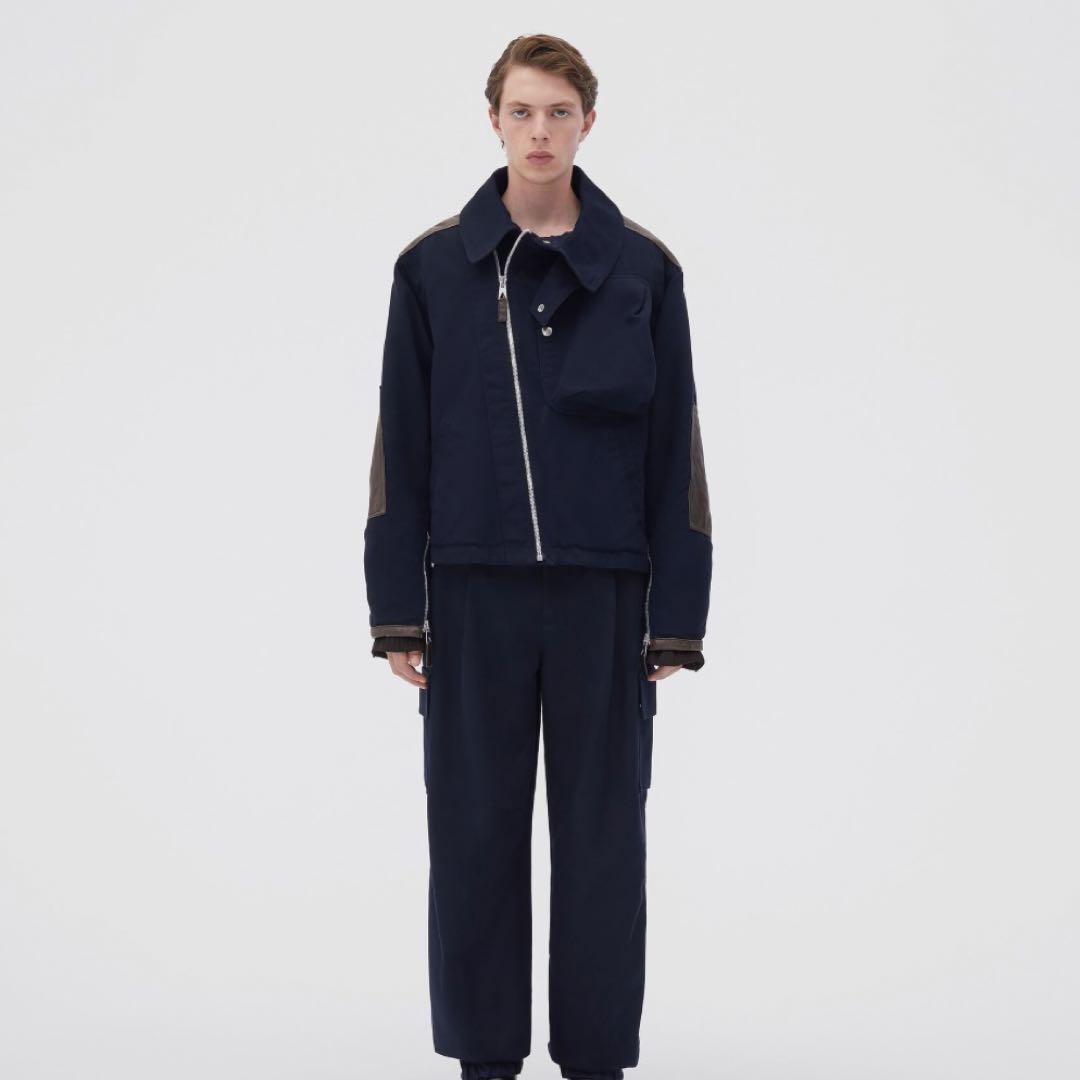 BOTTEGA VENETA ボッテガヴェネタ コットン レザー ジャケット