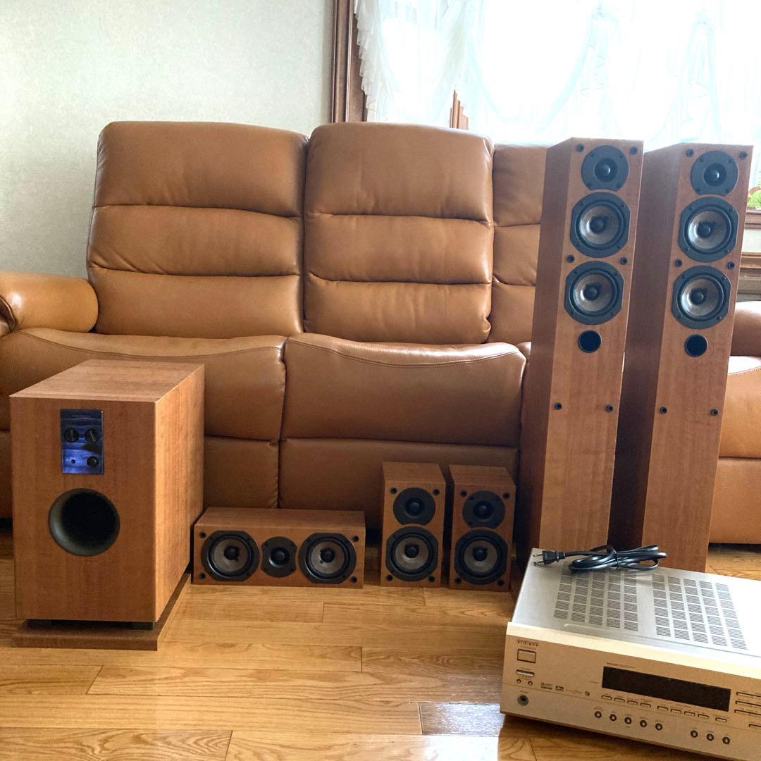 ホームシアターに！ONKYO AVアンプ＋5.1ch 木目調スピーカーセット