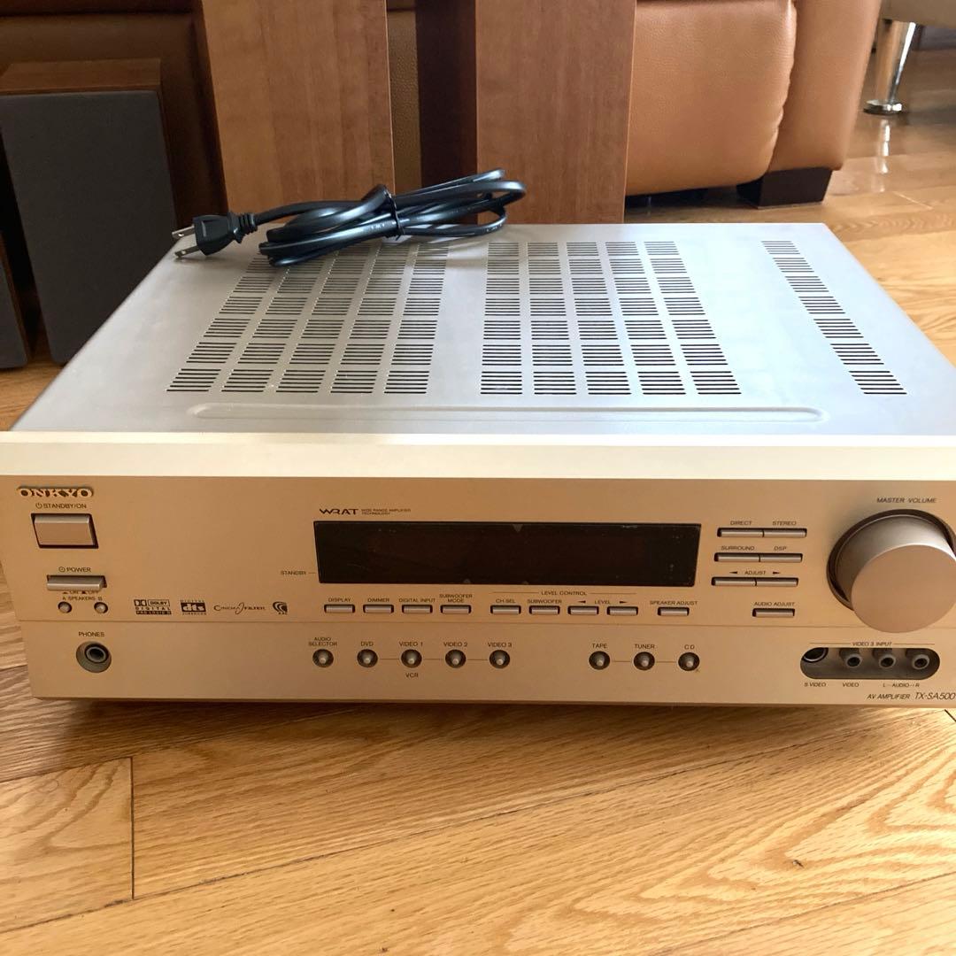 ホームシアターに！ONKYO AVアンプ＋5.1ch 木目調スピーカーセット