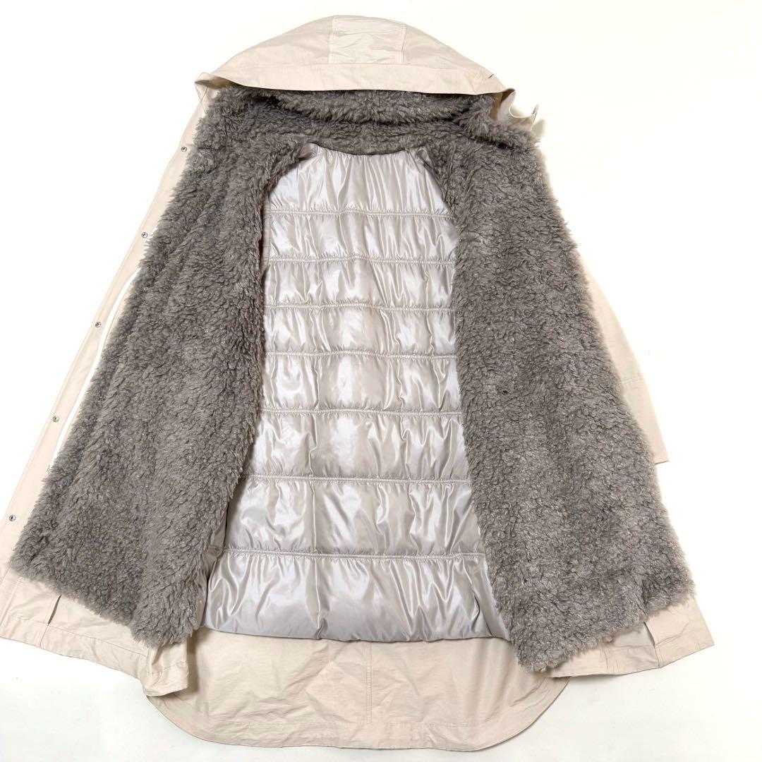 新品✨ダーマコレクション✨2wayフーデットコート　ボアライナー付き　Lサイズ
