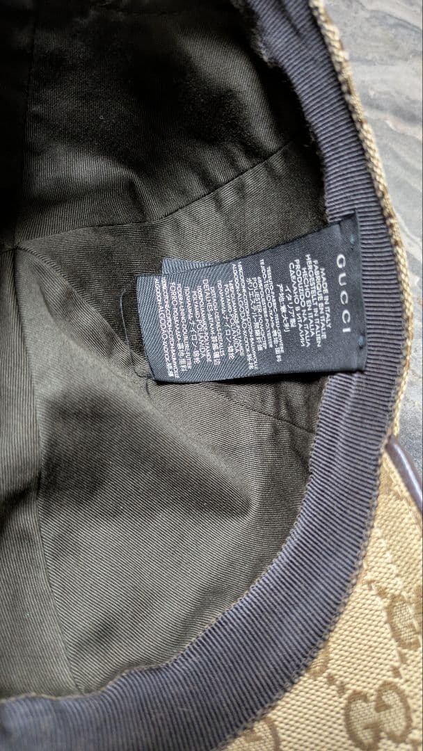 GUCCI ベージュ GGパターン キャップ