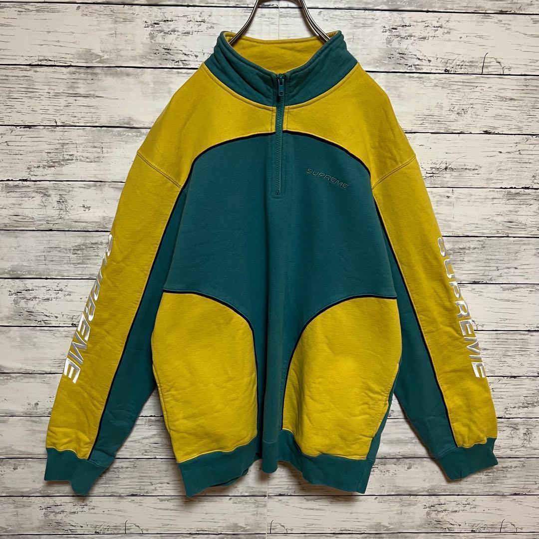 2015【入手困難】シュプリーム♤刺繍ビッグロゴハーフジップスウェット　即完売品