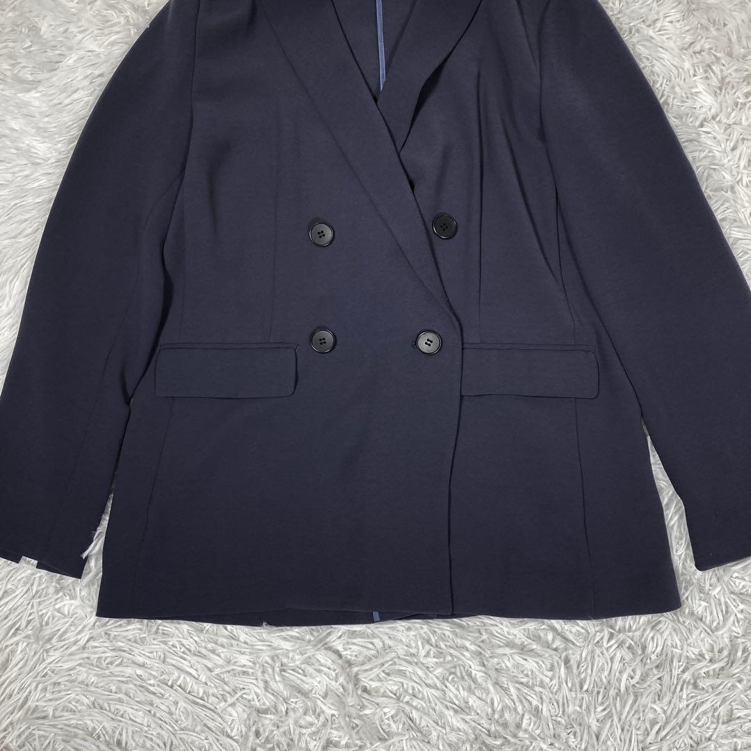 インディヴィ2023SSこなれセットアップ　スーツ　ダブル　ウォッシャブル　UV