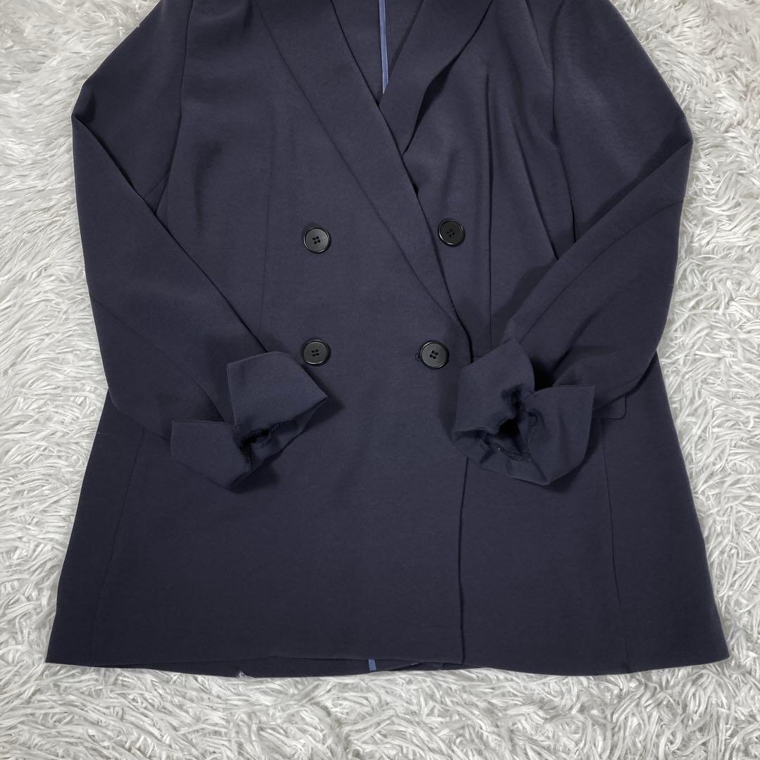 インディヴィ2023SSこなれセットアップ　スーツ　ダブル　ウォッシャブル　UV