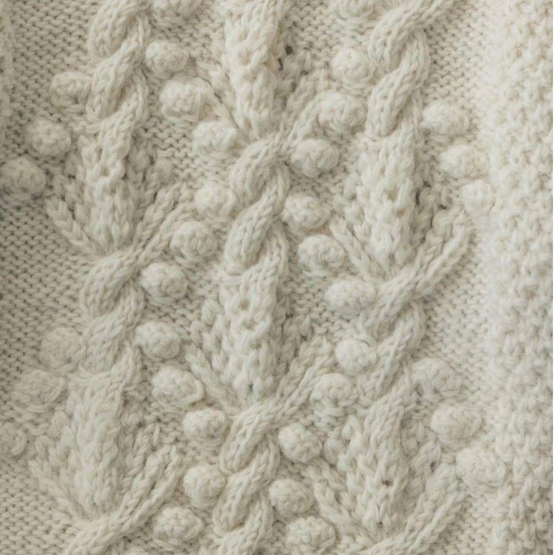 北欧、暮らしの道具店 /yuni /ユニ/植物柄のハンドニット