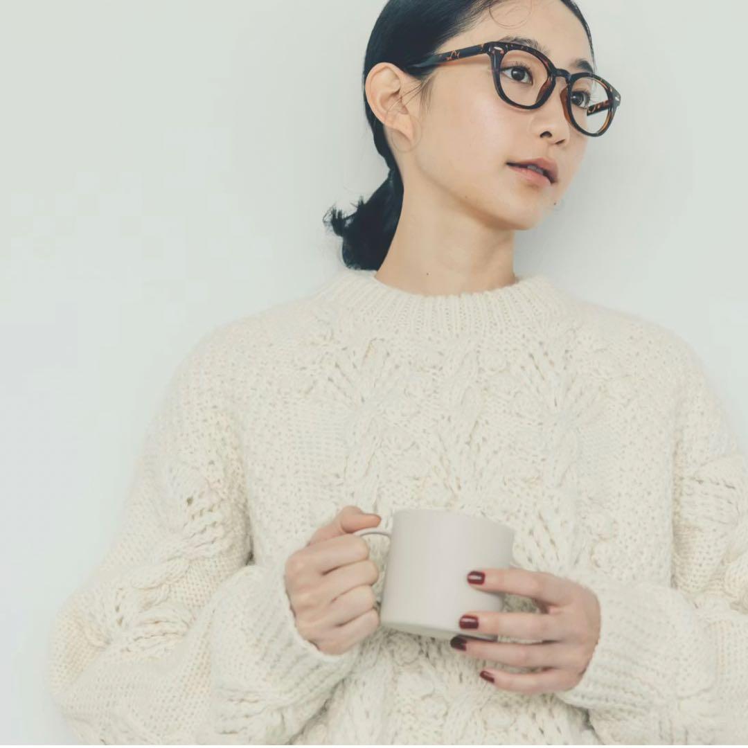 北欧、暮らしの道具店 /yuni /ユニ/植物柄のハンドニット