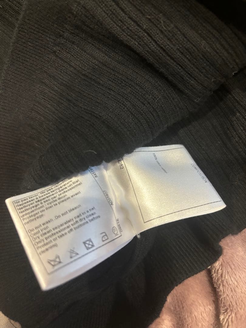 飾り紛失　シャネル ココマーク ロゴ 半袖ニット コットンニット ブラック 40