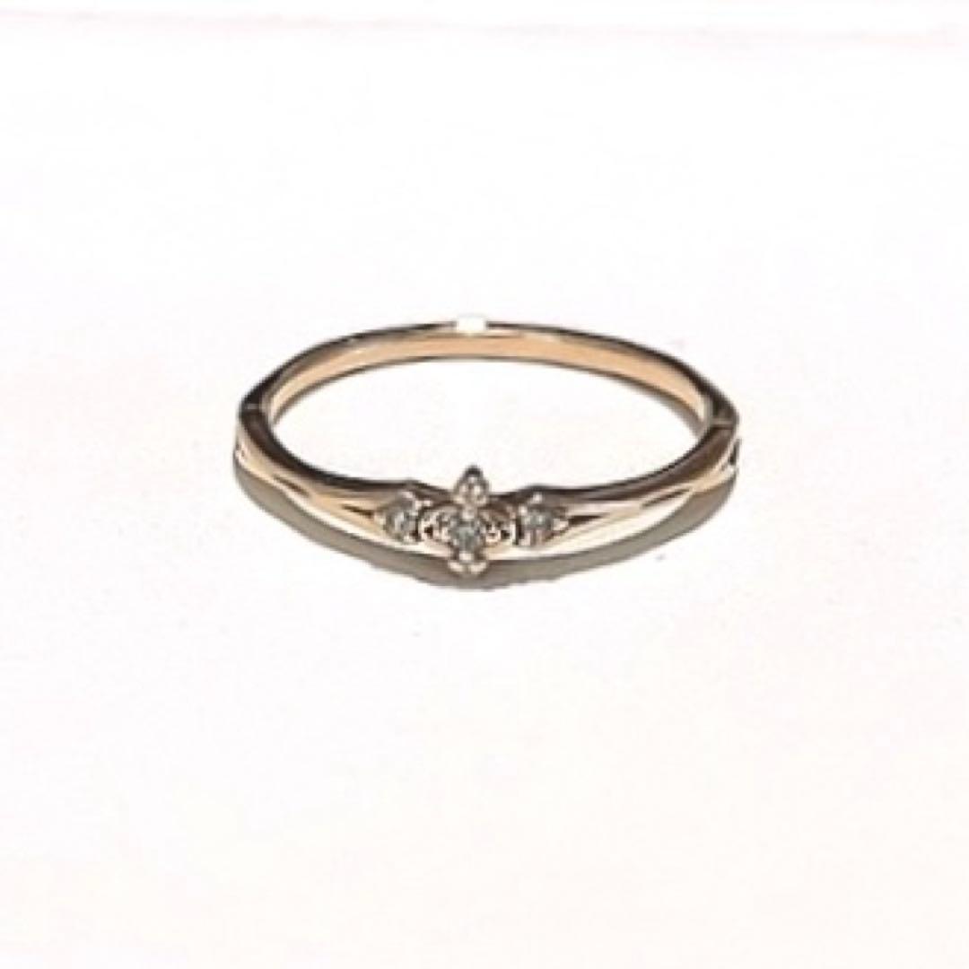 きなこ様【毎日発送】agete YG10K ダイヤモンドリング #11