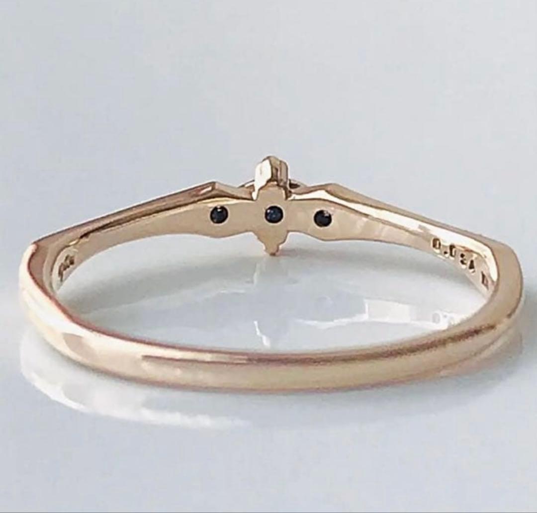 きなこ様【毎日発送】agete YG10K ダイヤモンドリング #11