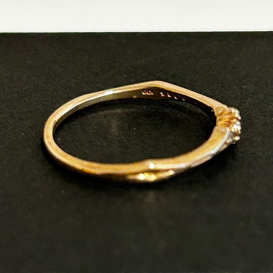 きなこ様【毎日発送】agete YG10K ダイヤモンドリング #11