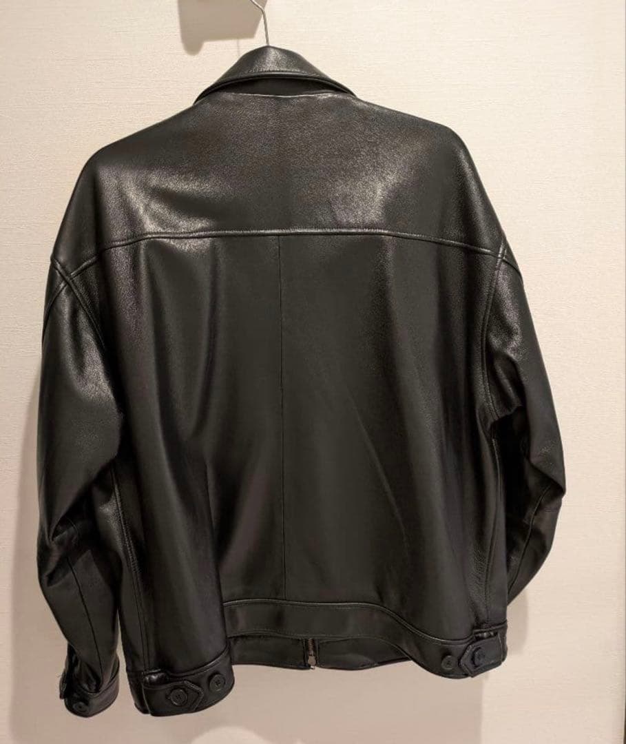 美品】BEAMS　ビームス レザー ジップブルゾン