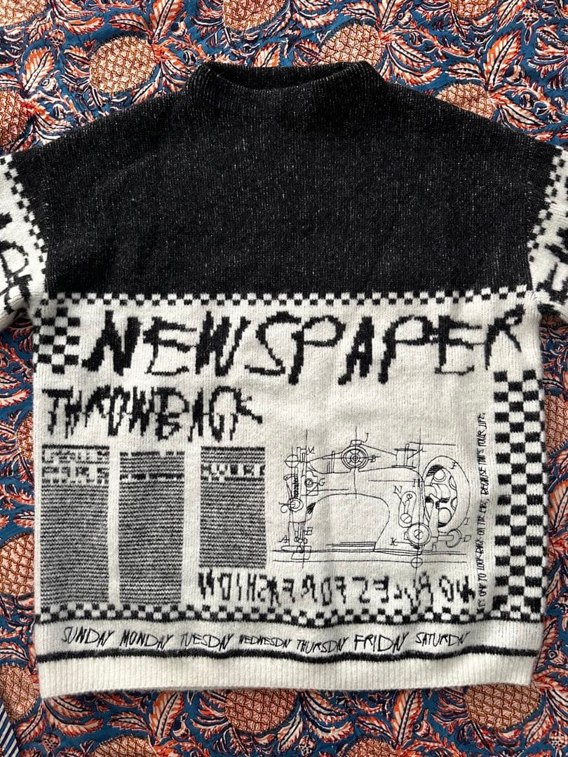 トップス NEWS PAPER JACQUARED KNIT TOP Ameri