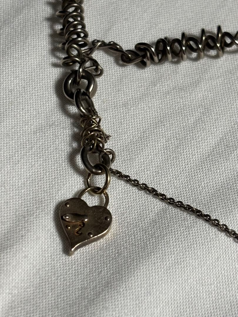 マルジェラ ハートチャーム シルバー チェーンネックレス silver925