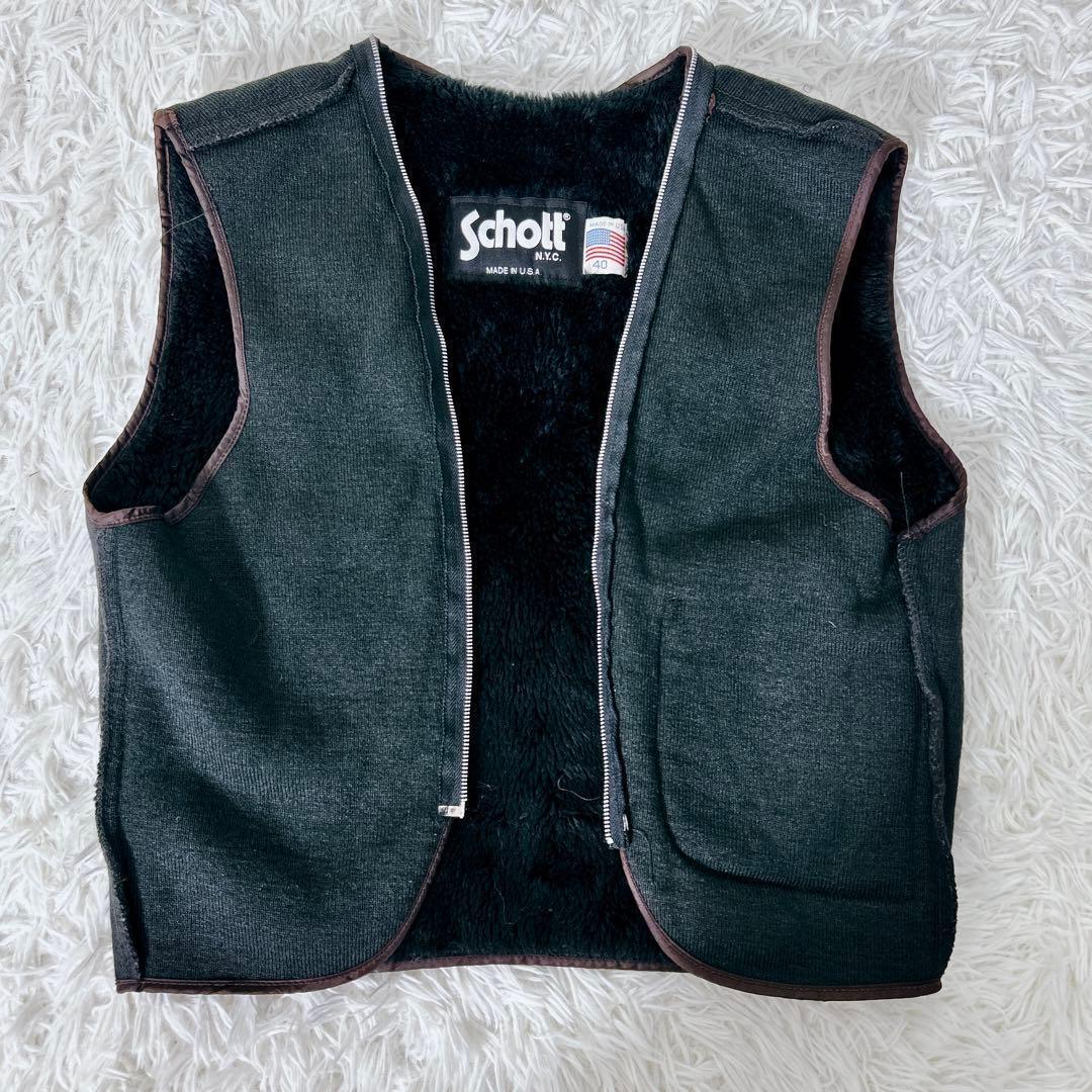 【米国製】Schott 641SP シングルライダース 40 ボアライナー付　L