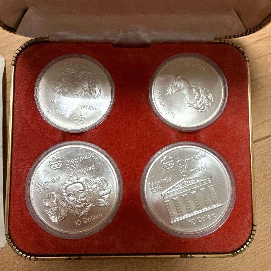 た*つ様 1976年 モントリオール五輪 記念銀貨 4枚セット【総銀量約145g