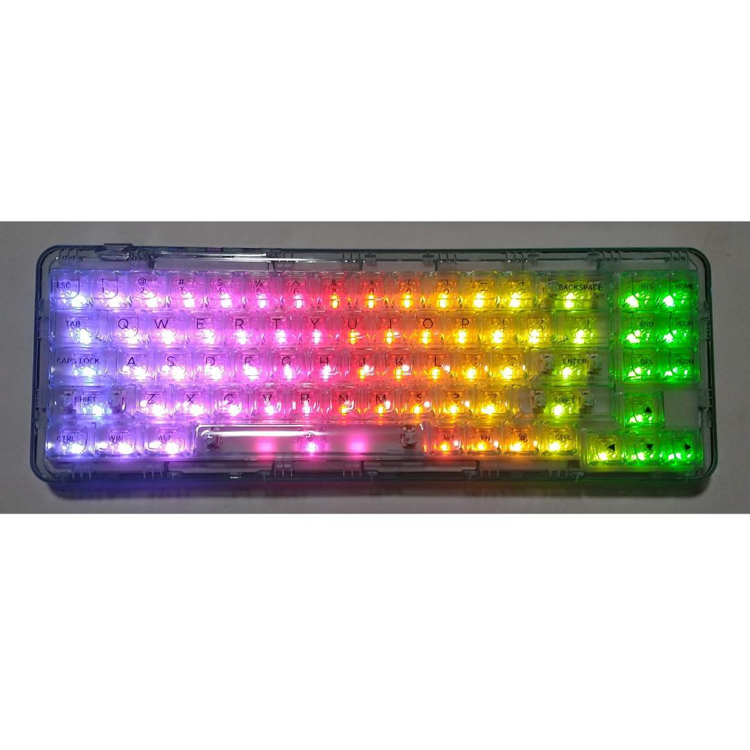 YUNZII X71 キーボード ライトブルー クリスタルアイス軸