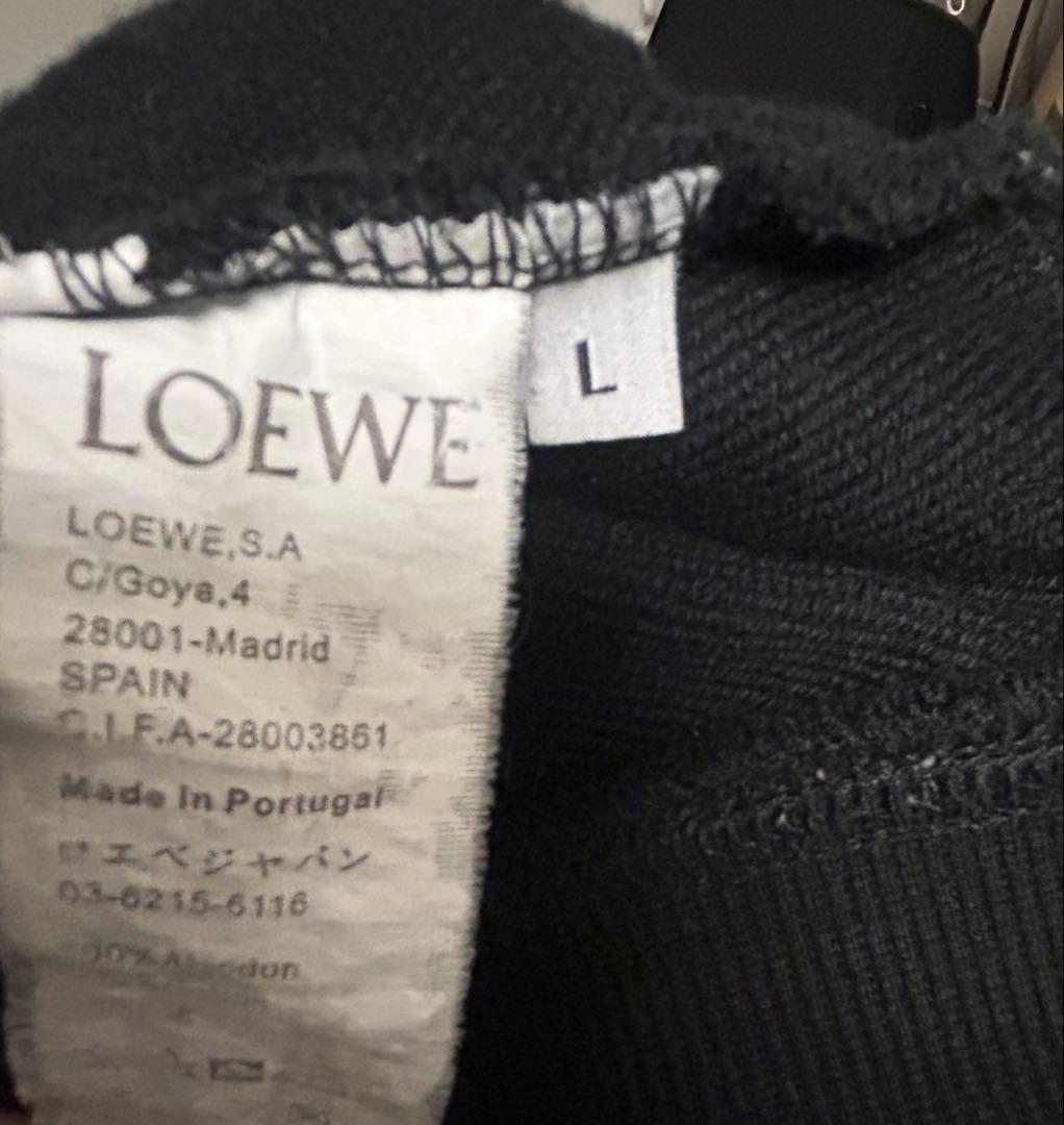 LOEWE ブラック ロゴ刺繍 スウェット