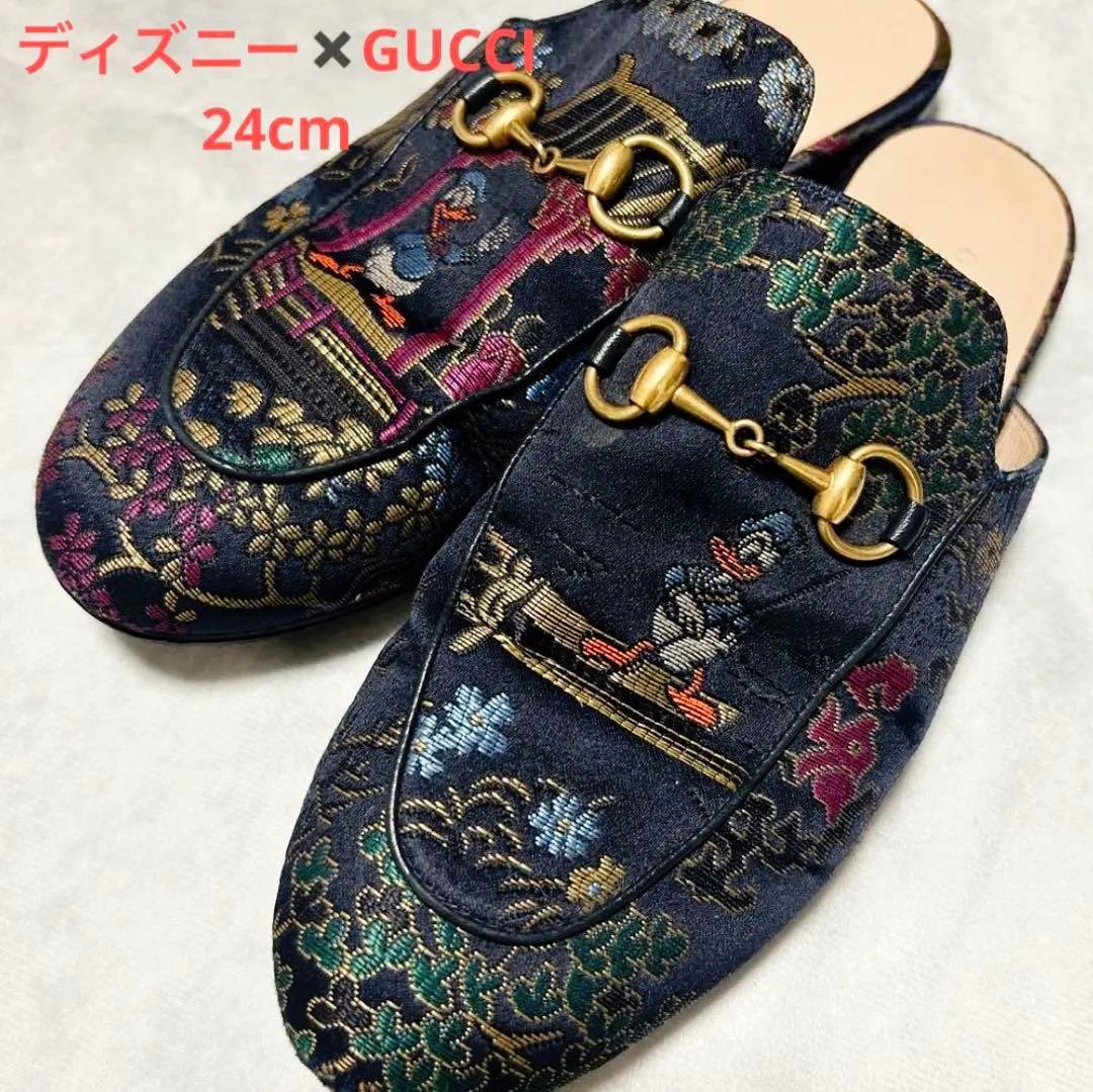 mermaid　　ディズニーコラボ　GUCCI ミュール　24センチ