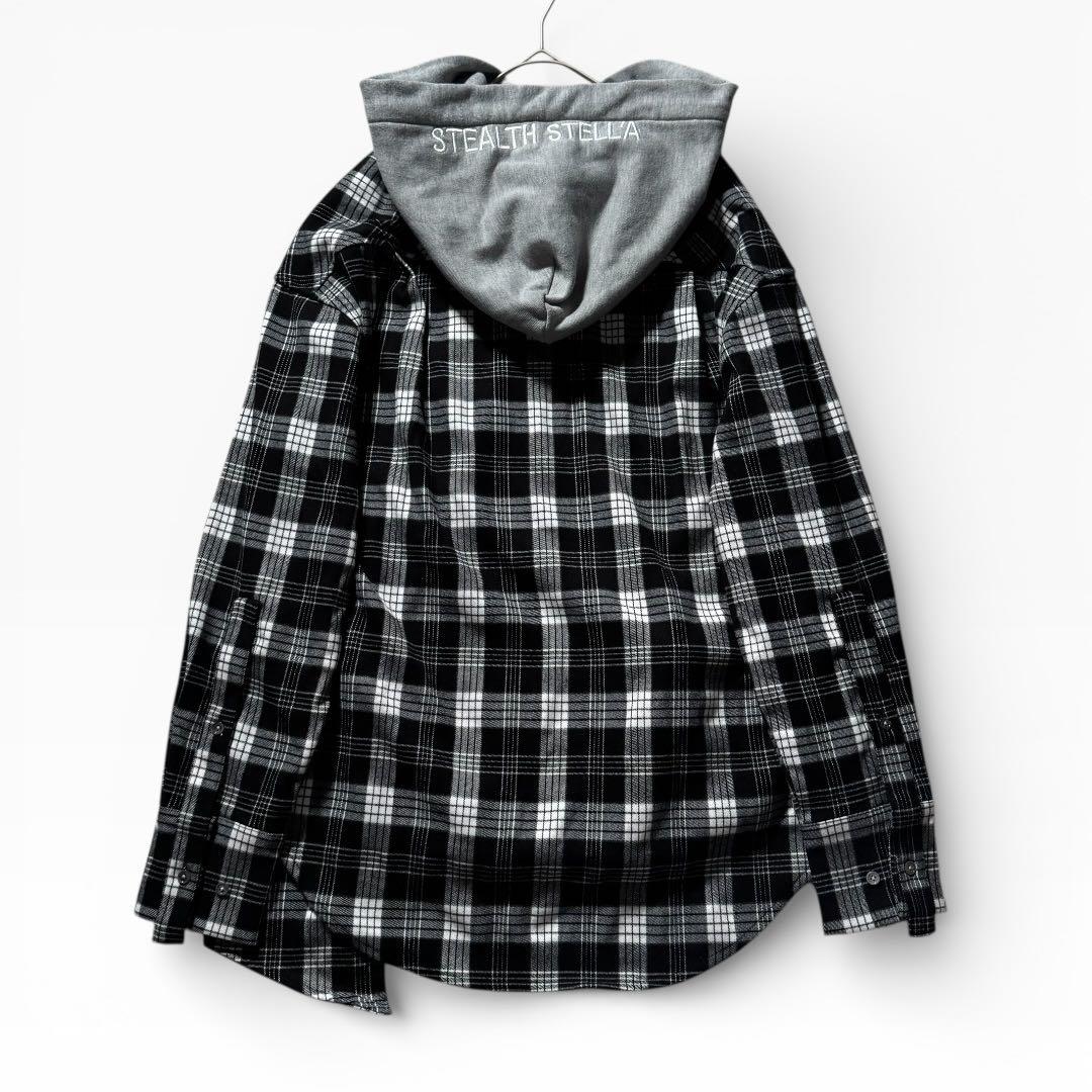 1777◆ステルスステラ 異素材ドッキングパーカー アシンメトリー