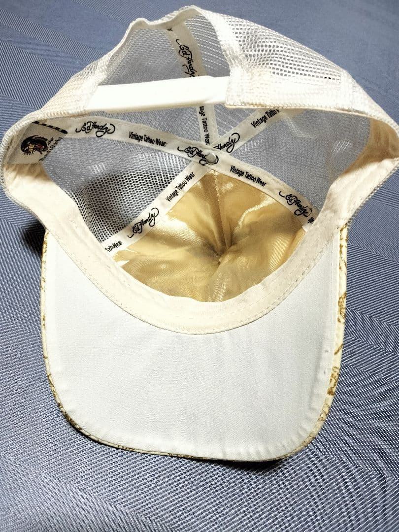未使用に近い Ed Hardy エドハーディー タイガー刺繍キャップ