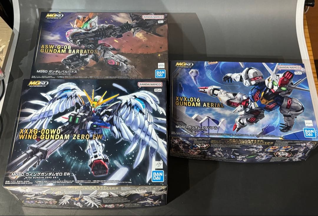 MGSD ガンダムバルバトス・ウイングガンダムゼロ EW・ガンダムエアリアル