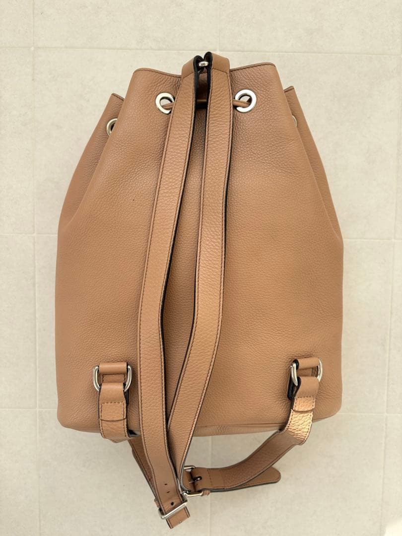 GUCCI SOHOリュック　ベージュ巾着型バッグ