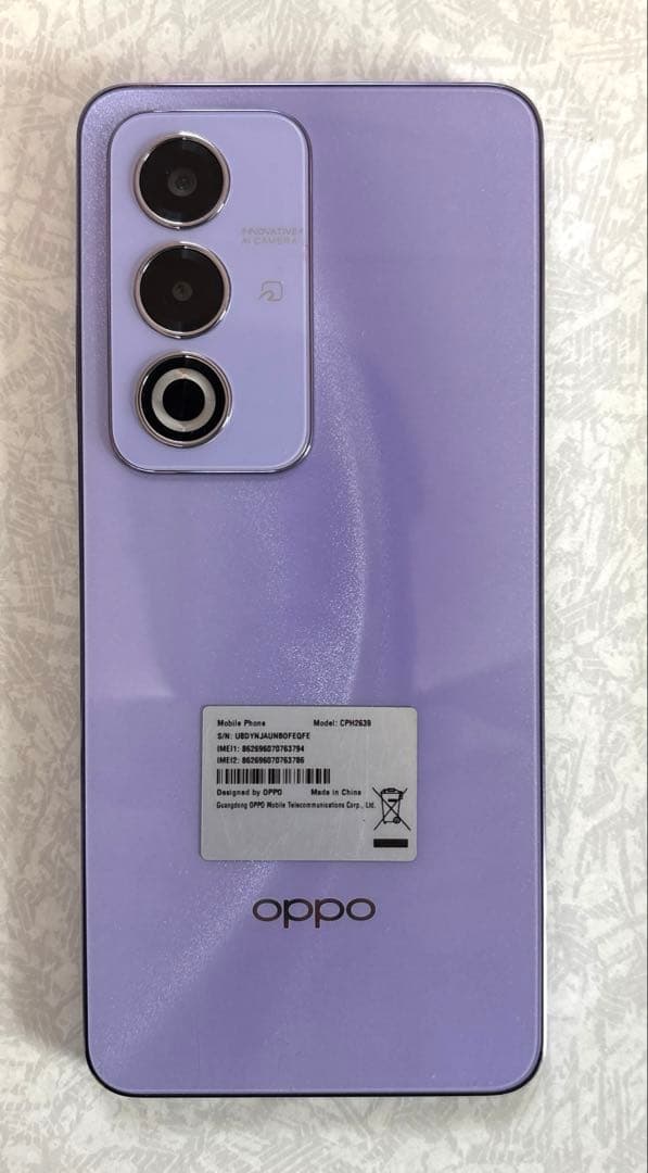 OPPO A3 5G スマートフォン 本体 パープル　SIMフリー