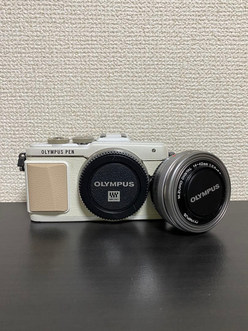 OLYMPUS PEN ホワイト ミラーレス一眼 14-42mmレンズ