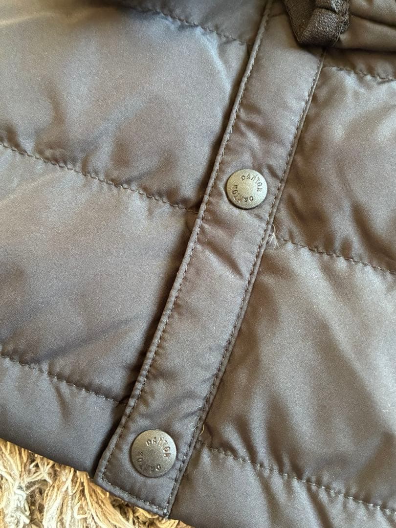 DANTON ナイロンタフタ ノーカラーインナーダウンジャケット