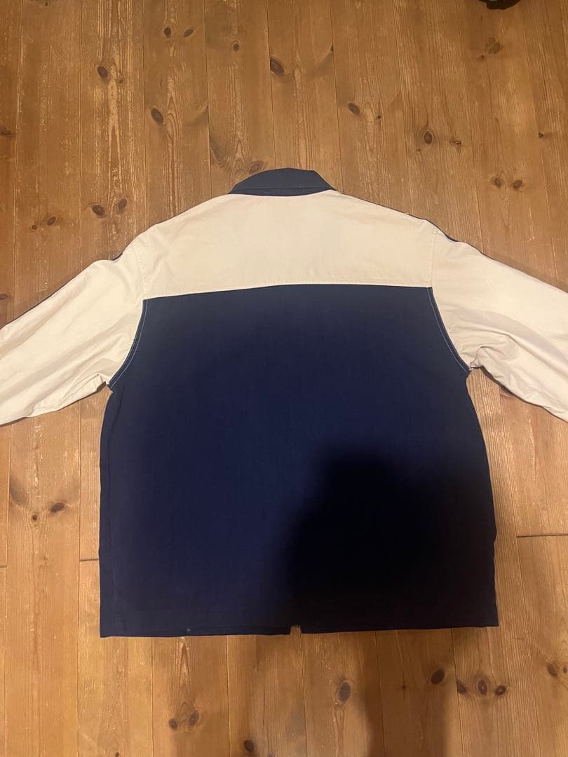 90s adidas トラック　ショート　ジップ　ブルゾン　ホワイト　ブルー