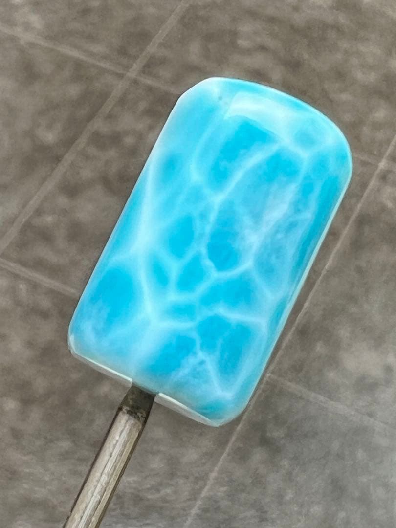 （希少) 最高級品質　全面模様　筒形ラリマー　粒売り