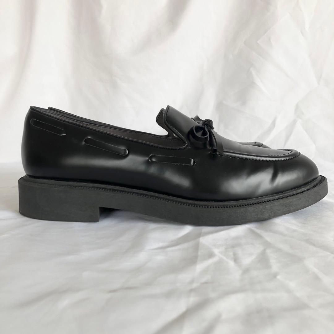 ひつじゆりかご　 美品 APOM アポム ウォータープルーフリボンローファ