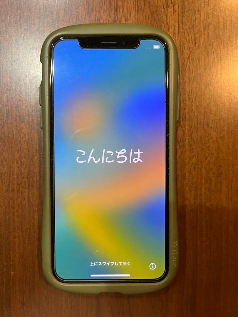 iPhone X 本体 iFaceケース付き グリーン